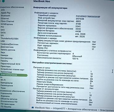 macbuk: MacBook Neo – yaşıl rəng 8/512gb yaddaş 4cycle 100%pil avqust ayında — 5
