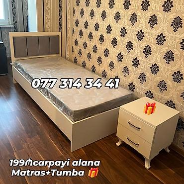 Tək nəfərlik çarpayı dəsti - Rəng: açıq krem/ağ tonlarda - Çarpayı