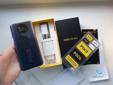 продаю телефон бу: Poco X3 Pro, Колдонулган, 128 ГБ, түсү - Кызгылт көк, 2 SIM