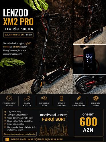 m365 pro scooter: Lenzod XM2 Pro elektrikli skuter satılır. 3 ay əvvəl alınıb. Tam işlək — 1