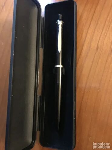 Ostali predmeti za umetnost i kolekcionarstvo: Vintage originalna Pelikan hemijska olovka Crna i zeleno crna Ulozak — 5