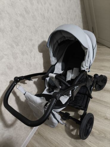 Коляски: Коляска, цвет - Серебристый, Б/у — 8