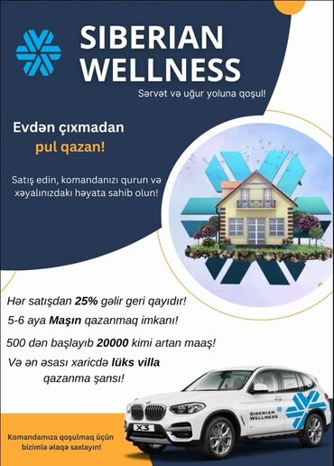 Медицина, фармацевтика: Siberian Wellness onlayn biznes imkanı təqdim edir. Evdən çıxmadan