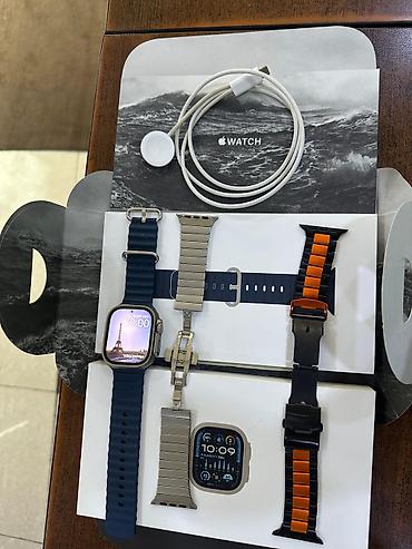 Digər: Unvan razin Apple whatch ultura 2 titanyum yaddaş 64 GB Pil 95 % ideal — 11