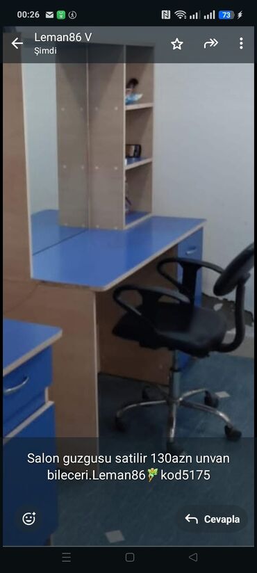 Divanlar: Salon guzgusu satilir 130azn unvan bileceri.Leman86🧚‍♀️kod5175