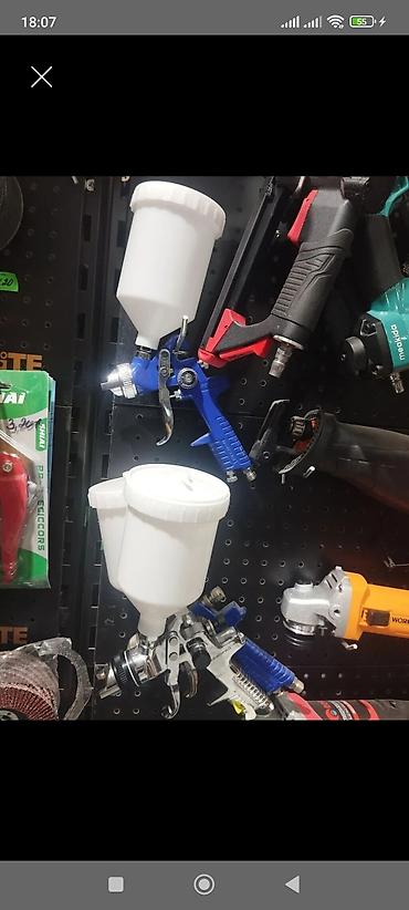 qab alan: Boyama üçün püskürdücü tapança (spray gun) dəsti - Üst hissədə — 1
