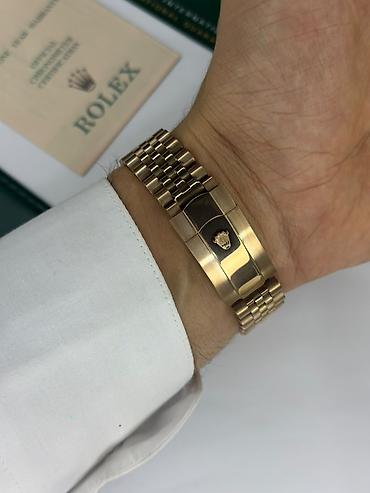 willande saat: Rolex Oyster Perpetual Datejust qol saatı - Korpus və qolbaq: sarı — 2