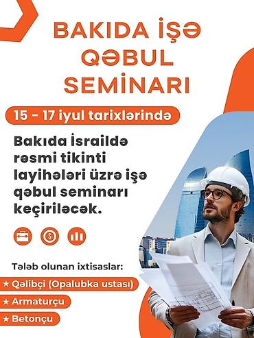tarsovka ustası: Beton, monolit ustası tələb olunur, 6/1 — 1