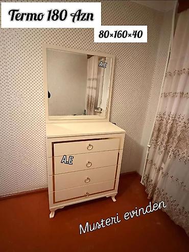 Komodlar: Termo dəst – güzgülü komod Qiymət: 180 AZN Ölçü: 80 × 160 × 40 sm — 1