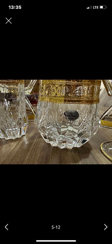 Digər dəstlər və servizlər: Astra Gold.Karacadan alınıb 2 meyvə qabı,1 qrafinka,12 su bakalı,12 — 4