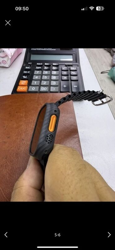 смарт часы т5: Apple wacht ultra 2 черный состояние идеальное батарея 100% коробка