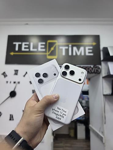 telefon nomresi: IPhone 17 Pro, 256 GB, Ağ, Zəmanət, Simsiz şarj, Face ID — 1