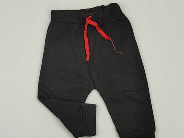legginsy czarne z dziurami: Sweatpants, 9-12 months, condition - Very good