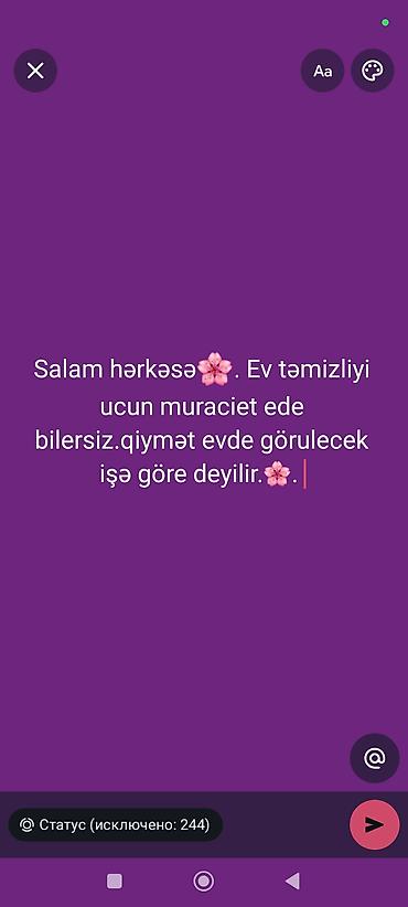 is axtariram bag evinde: Təmizlik | Evlər | Ümumi təmizlik — 1