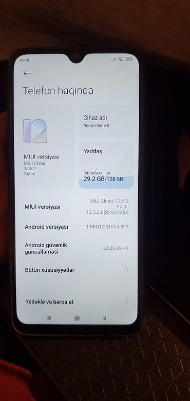 iphone 11 mini 64gb: Xiaomi 128 GB, rəng - Qara, 
 Barmaq izi — 2