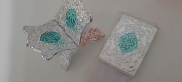 Dini kitablar: Kiçik Quran kitabı.təsbehlər plastiklər biri 1 azn.şüşələr 3 azn.2 — 6