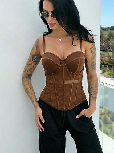 heklano srce: Ženski korset top sa žicom i uskim bretelama
2100
Din
S M L — 2