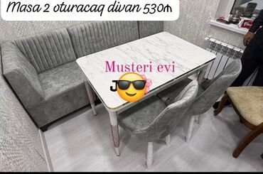 Pufiklər: Künc divan və masa desti
