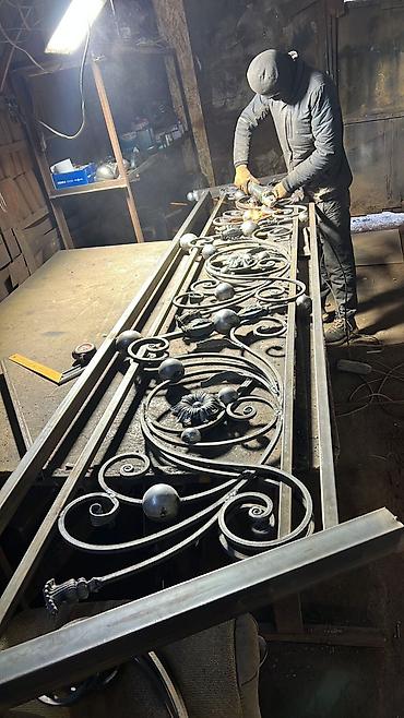 Готовые перила: Готовые перила, Материал: Кованное железо, Для крыльца — 6