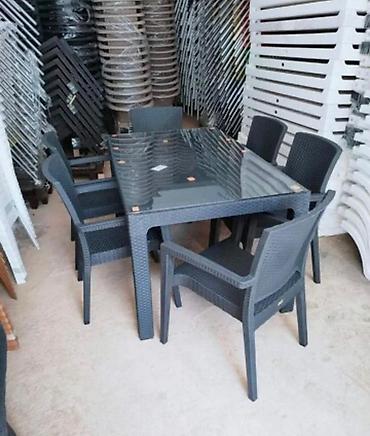 rattan stol: Turkiye istehsali rattan masa desti — 1