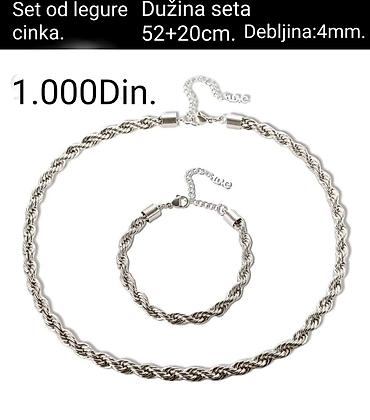 cena sata: PRELEP SET OD DVA NAKITA OD LEGURE CINKA — 1
