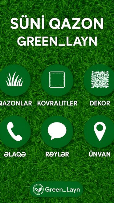 Süni güllər: Süni qazon, kovralit, dekor — Green_Layn 🌱 Süni qazon – Təbii görünüş — 30