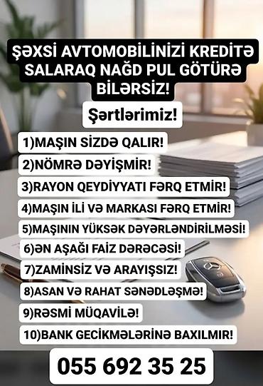 kredit vaz 2106: Şəxsi avtomobilinizi girovsuz şəkildə kreditə salaraq nağd pul əldə — 1