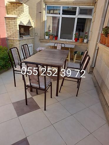 Sifarişlə masa və oturacaq dəstləri: Dördbucaq masa, Mətbəx üçün, Qonaq otağı üçün, Dəhliz üçün, 8 nəfər, Açılmayan, Azərbaycan, Zəmanətli — 11