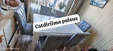 qurban bayramı xoncası: Masa dəsti masası mdf açılır 6 oturacaqla çatdırılma pulsuz 290 — 1