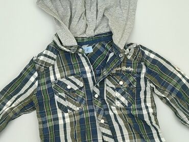 koszula wiązana w pasie: Shirt 3-4 years, condition - Very good, pattern - Cell, color - Green