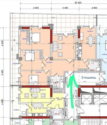 Продажа квартир: 4 комнаты, 191 м², Асанбай мкр Элитка, 2 этаж, ПСО (под самоотделку) — 1