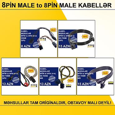 Kabellər "8PİN MALE to 8PİN MALE Original” MƏHSULLAR TAM ORİGİNALDIR