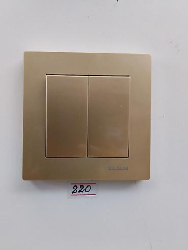 smart light: Двухклавишный выключатель KLAUS, цвет – золотистый (шампань). - Тип — 1