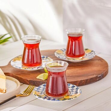 Çay dəstləri və servizlər: Çay dəsti, Şüşə, Decoria, 6 nəfərlik, Türkiyə