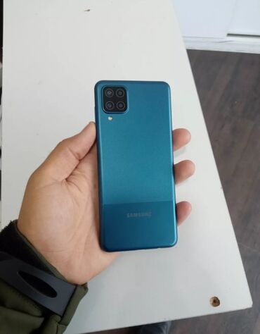 telefon samsung a51: Samsung Galaxy A12, 64 GB, rəng - Mavi, Sensor, Barmaq izi, İki sim kartlı