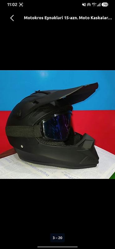 Moto dəbilqələr: 1-ci şəkildəki iri 4-künc Baqajlar 55 azn 1-kaska rahat yerləşən — 25
