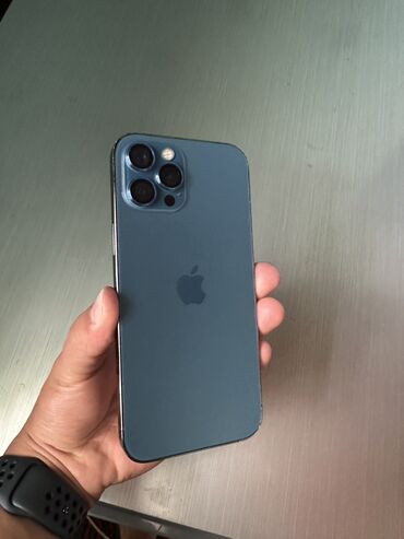 микрофон мини: IPhone 12 Pro Max, Колдонулган, 128 ГБ, Заряддоочу түзүлүш, Коргоочу айнек, Каптама, 84 %