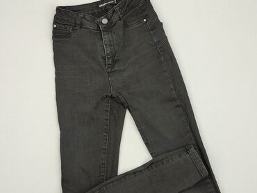 czarne spódnice jeansowe z przetarciami: Jeansy, Cropp, XS, stan - Dobry