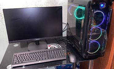 Masaüstü kompüterlər və iş stansiyaları: Gaming masaüstü kompüter – RGB işıqlı şüşə ön panel və yan panel — 8