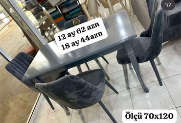 Masa və oturacaq dəstləri: Mətbəx üçün, Yeni, Açılmayan, Dördbucaq masa, 4 stul