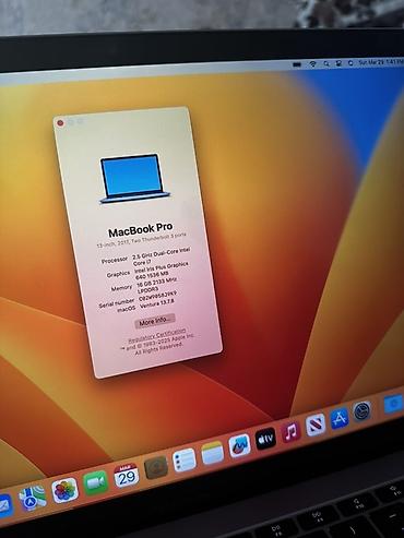 apple notebook: Apple MacBook Pro 13" (2017), Touch Bar-sız, iki Thunderbolt 3 (USB‑C) — 3