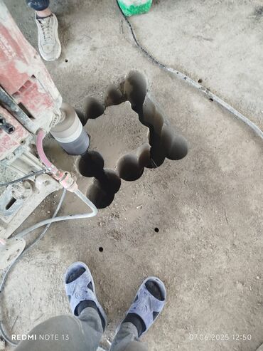 Beton işləri: #Betonkesme #betondeşmə Beton kubik kərpic - dən kəsim deşim — 25