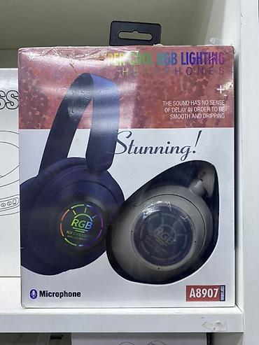 hoco eq34 plus: Беспроводные наушники с подсветкой RGB и микрофоном, модель A8907 — 1
