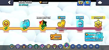 kuboklar: Brawl Stars oyun hesabı 45k kupa ve müxtelif premium paltarlar - Kupa — 3