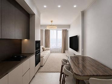 2100: 2 комнаты, 61 м², Ала-Арча ТРЦ Элитка, 9 этаж, Евроремонт — 2