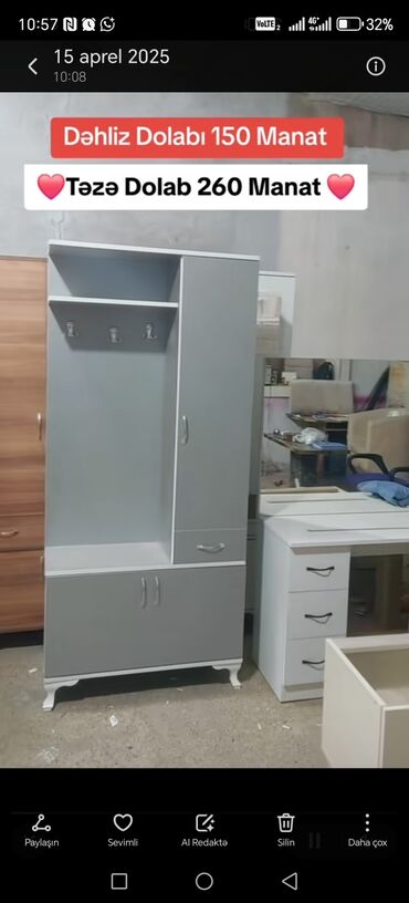 Dolablar: Açılan, 1 qapı Düz dolab, Dəhliz dolabı, Rusiya -da lalafo.az — 18 Dolablar: Açılan, 1 qapı Düz dolab, Dəhliz dolabı, Rusiya — 18