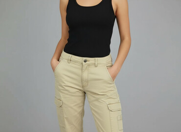 spodnie woskowane born2be: PULL&BEAR, Spodnie cargo damskie, rozmiar S