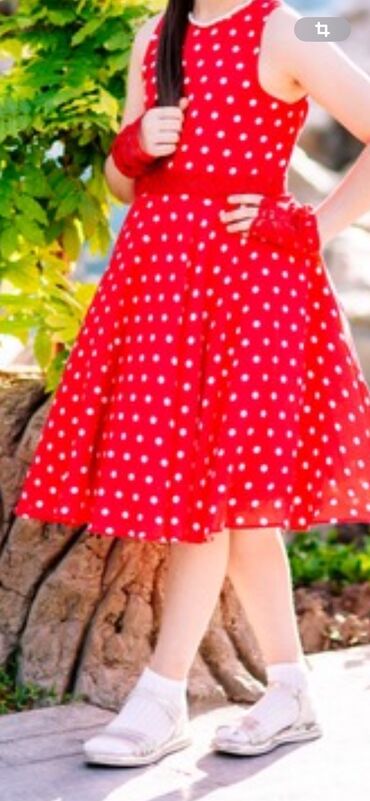 qirmizi paltar: Детское платье цвет - Красный
