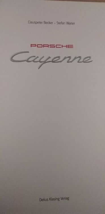 Knjige i stripovi: Knjiga:Porsche Cayenne, 2002. god. ISBN 3-3-3,192 str. veliki format — 4