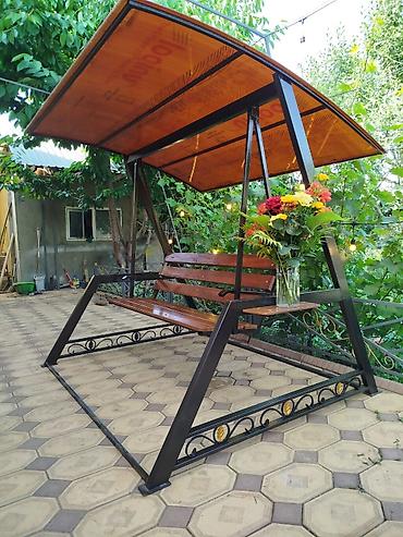солнечный прожектор 200w: Садовые качели Металл, Со спинкой, С крышей — 6